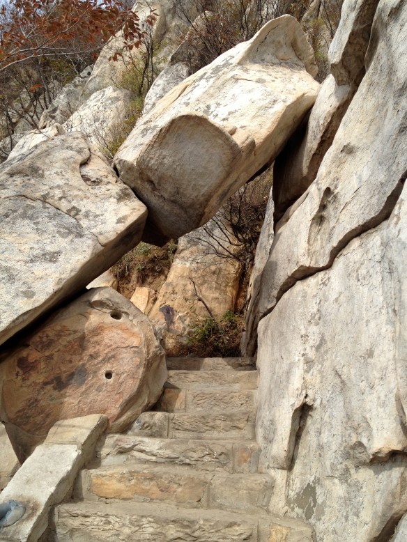 a keyhole in the steep path