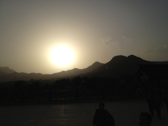 sunset after first day of Kung Fu