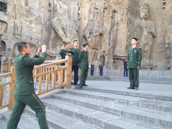 soldiers in front of the Vairocana