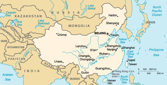 Map of China chinamap