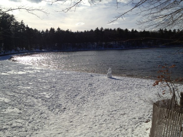 walden pond snowman